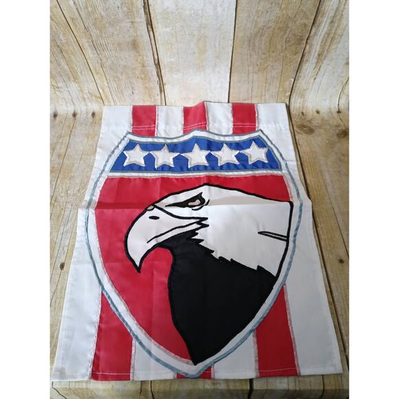 American Eagle Flag Patriotic Stars Stripes Red White Blue Yard Garden Decor - Picture 1 of 3